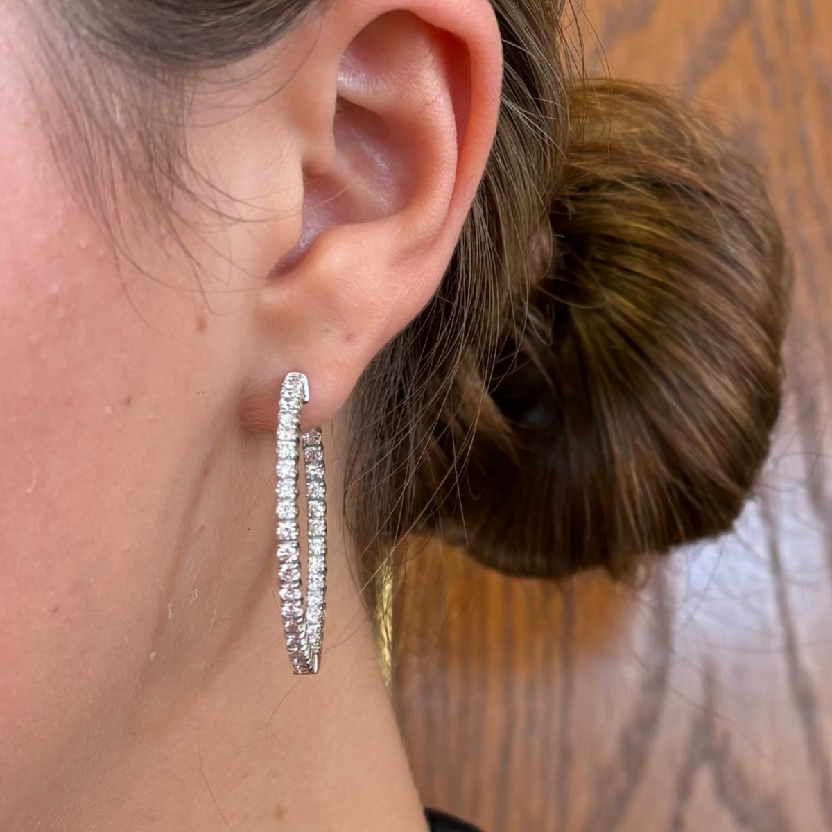 Inside Out Diamond Hoops