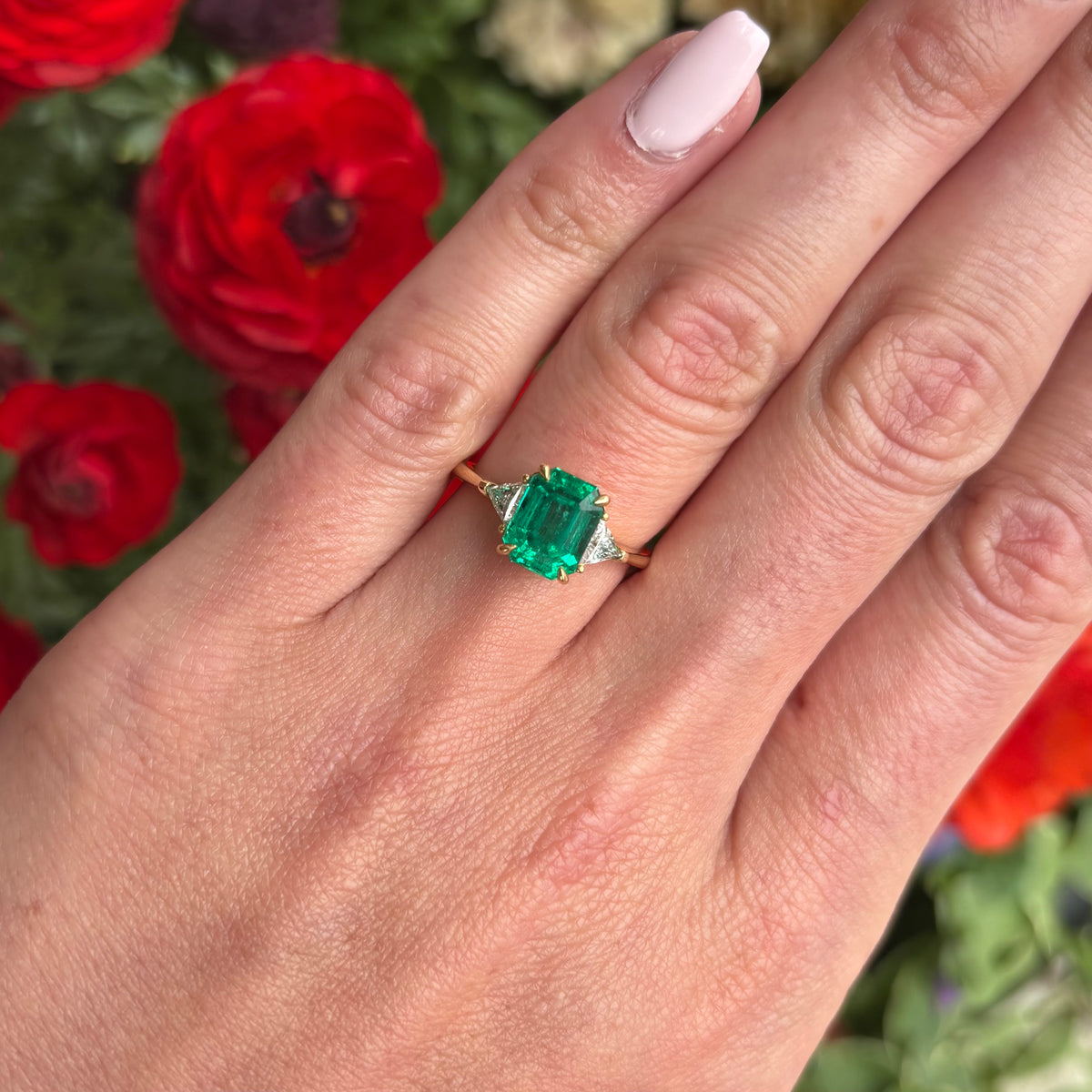 Emerald and Diamond Ring
