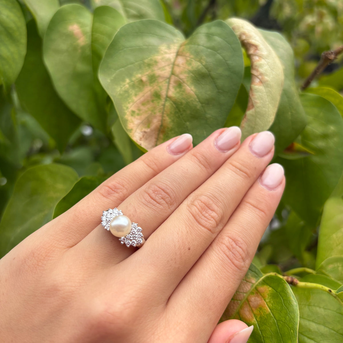 Pearl and Diamond Ring