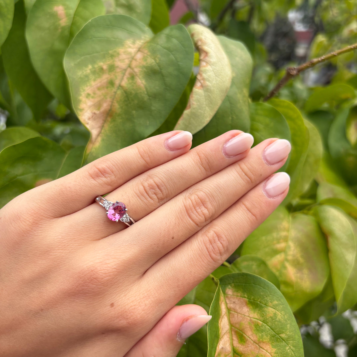 Pink Topaz Ring