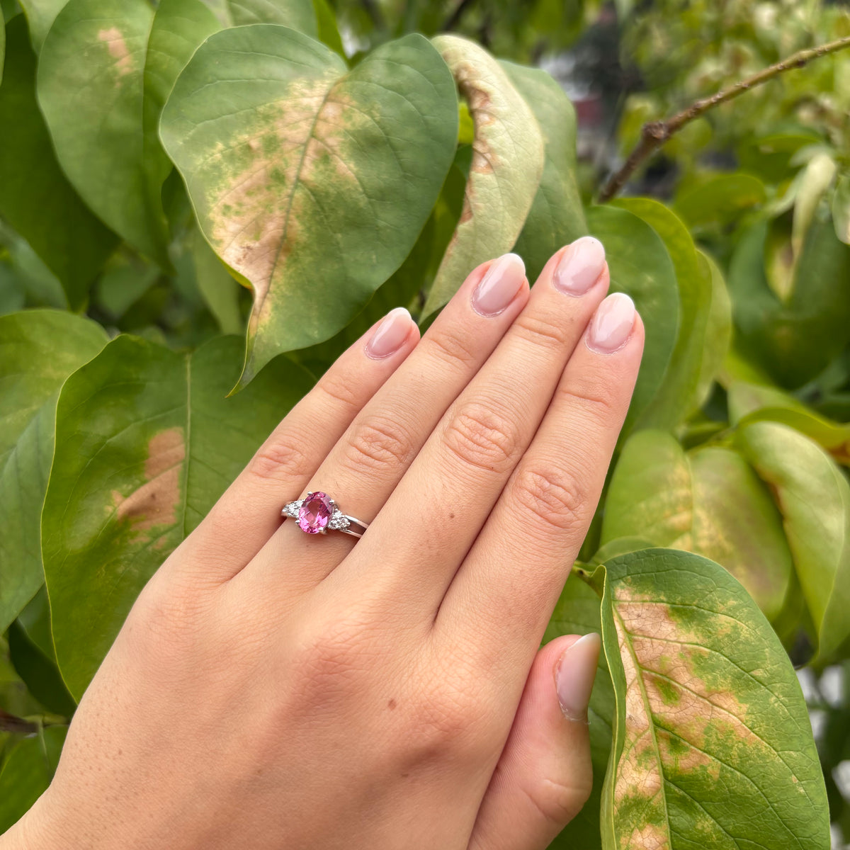 Pink Topaz Ring