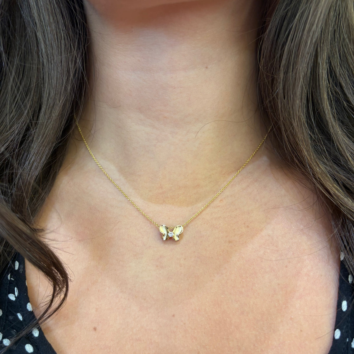Butterfly Necklace with Diamond