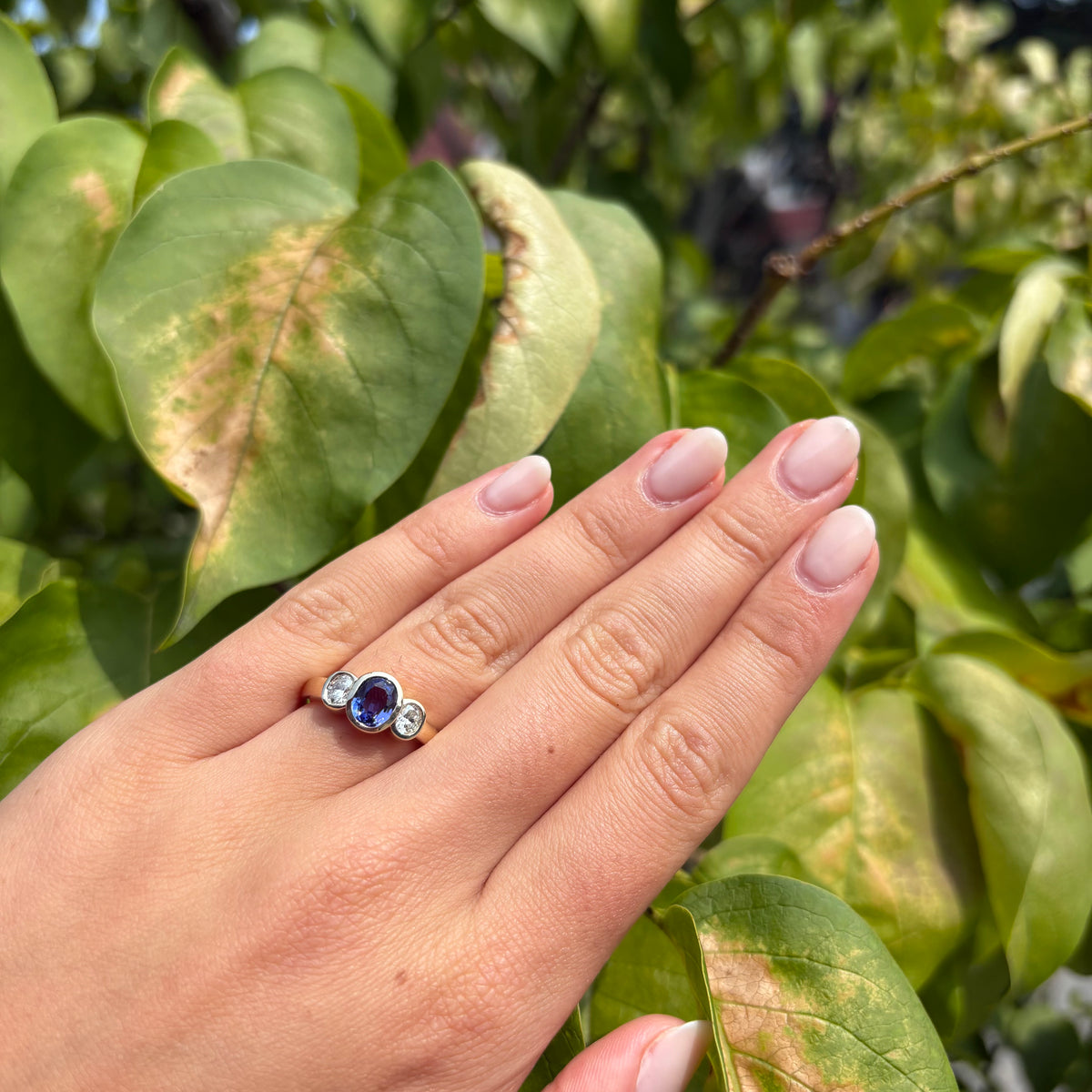 3 Stone Tanzanite Ring