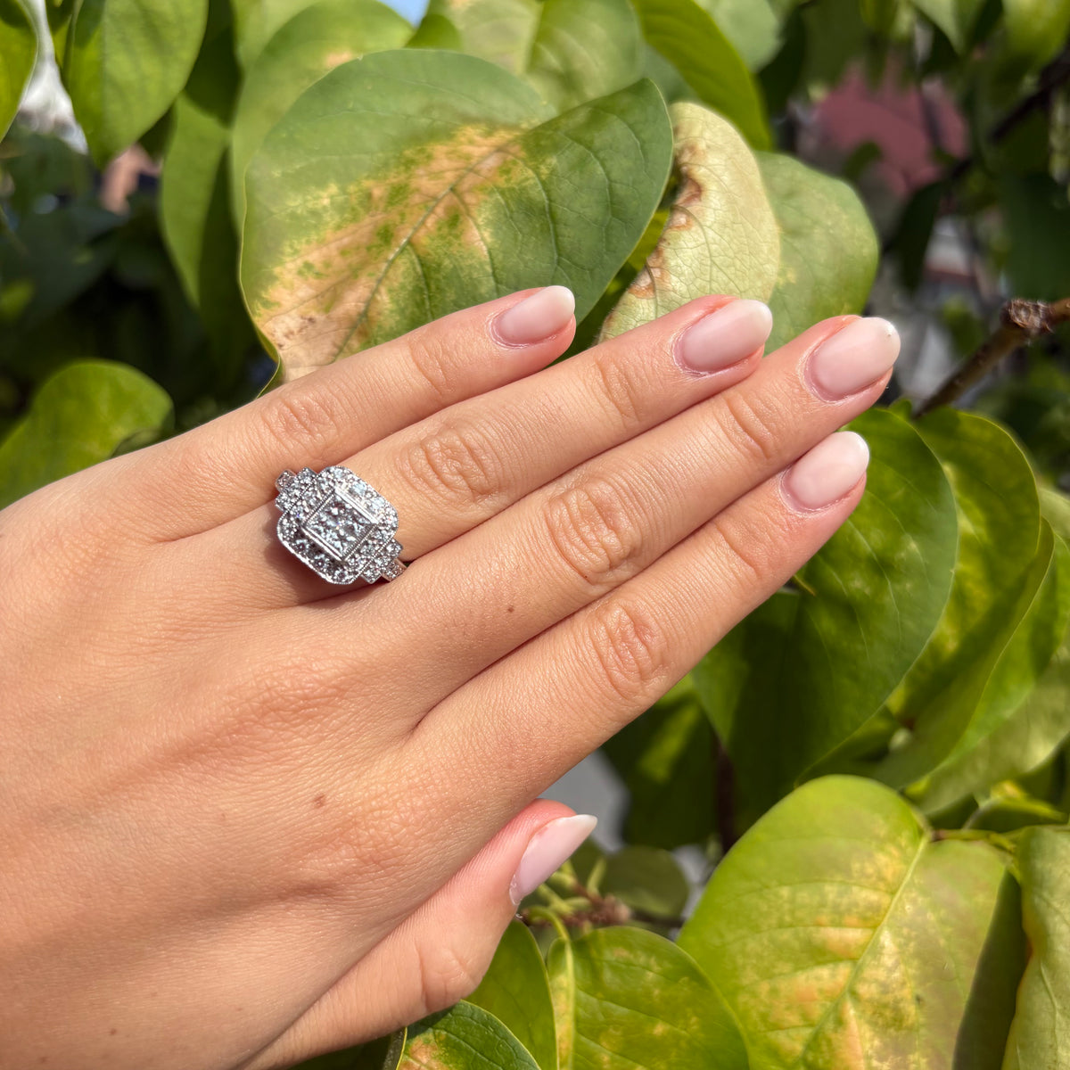 Diamond Cluster Ring