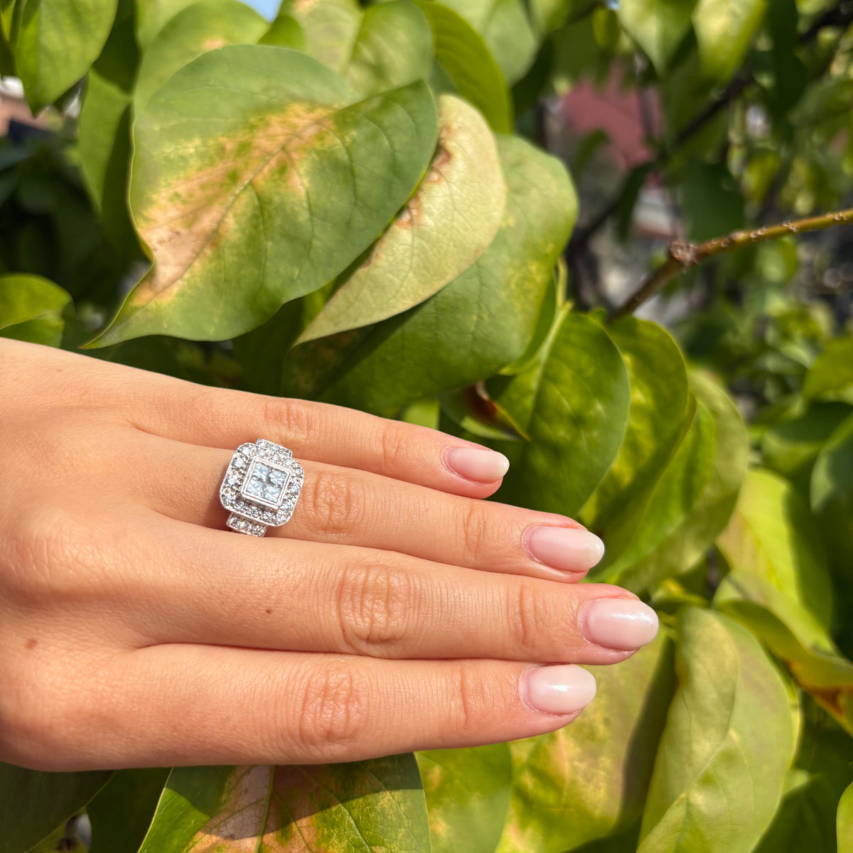 Diamond Cluster Ring