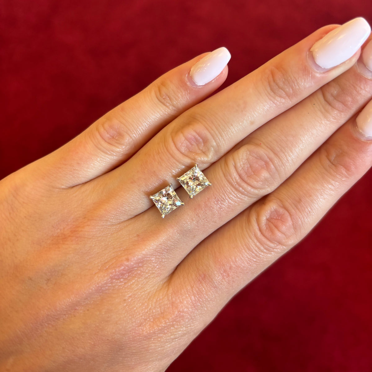Princess Cut Lab Diamond Studs