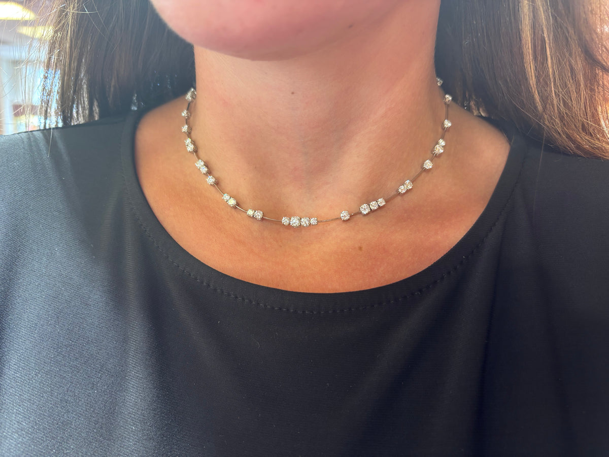 Floating Diamonds Necklace