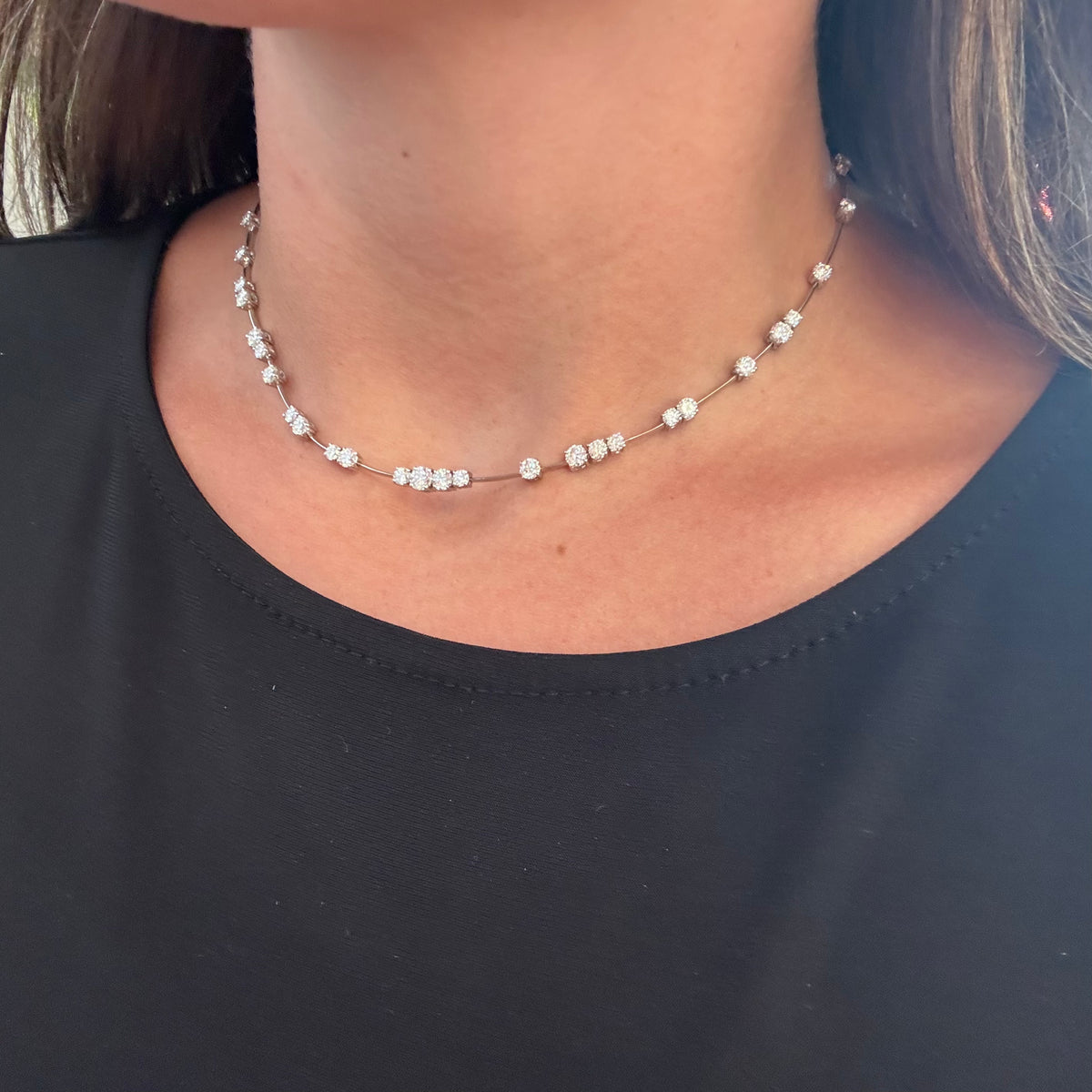 Floating Diamonds Necklace