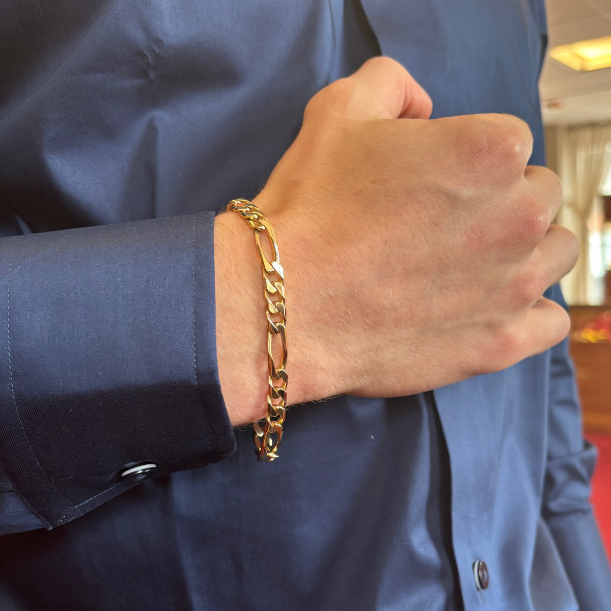 Yellow Gold Figaro Bracelet