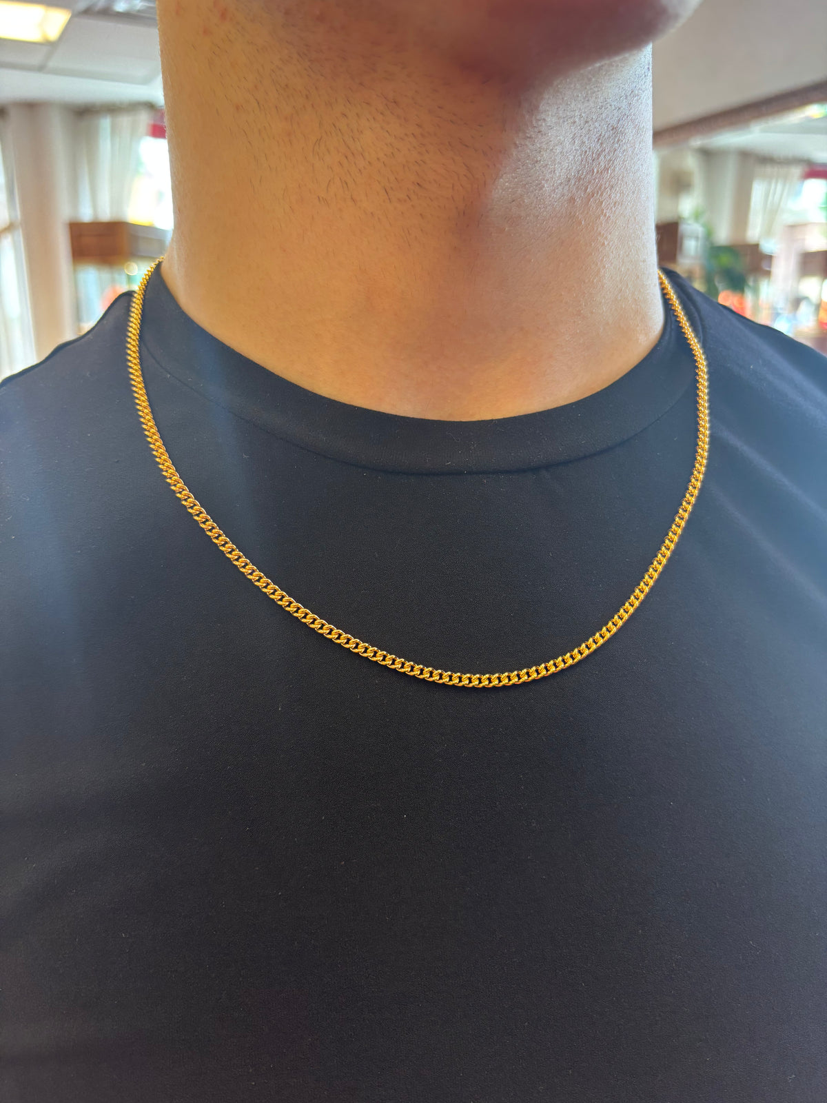 3.5mm Vermeil Curb Chain