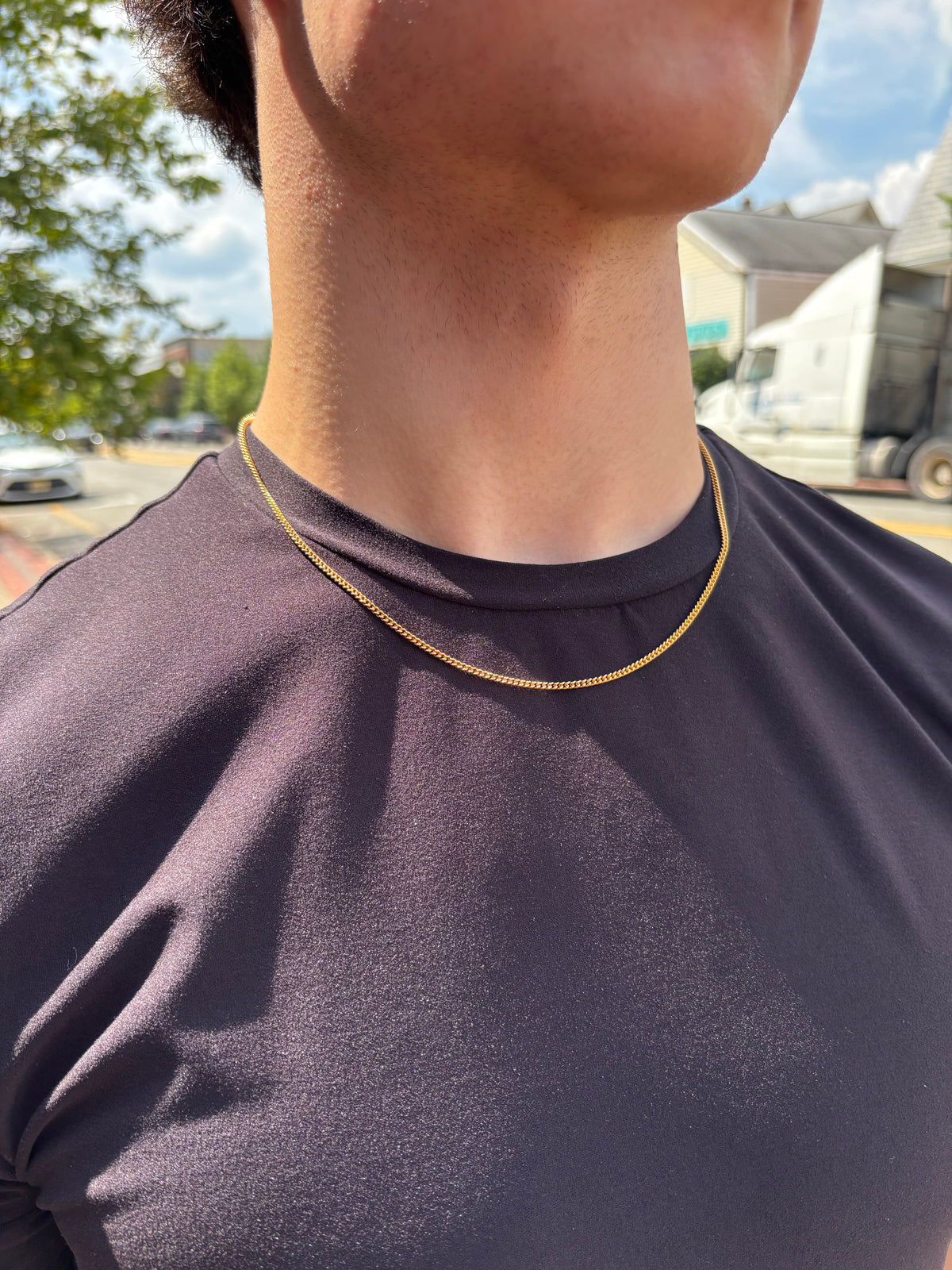 2.3mm Vermeil Curb Chain