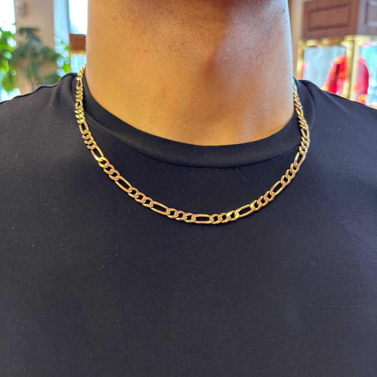 Solid Gold Figaro Chain