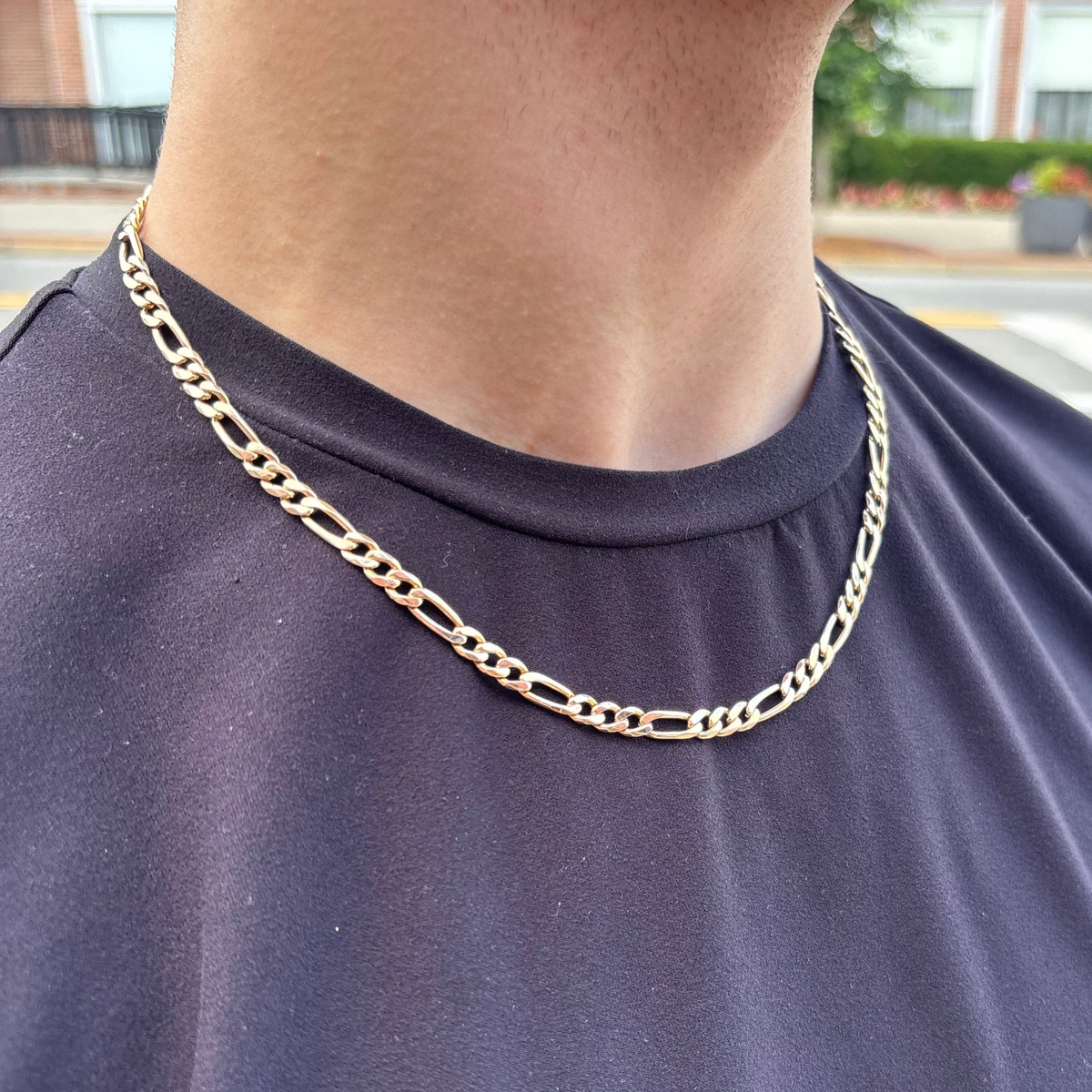 Solid Gold Figaro Chain