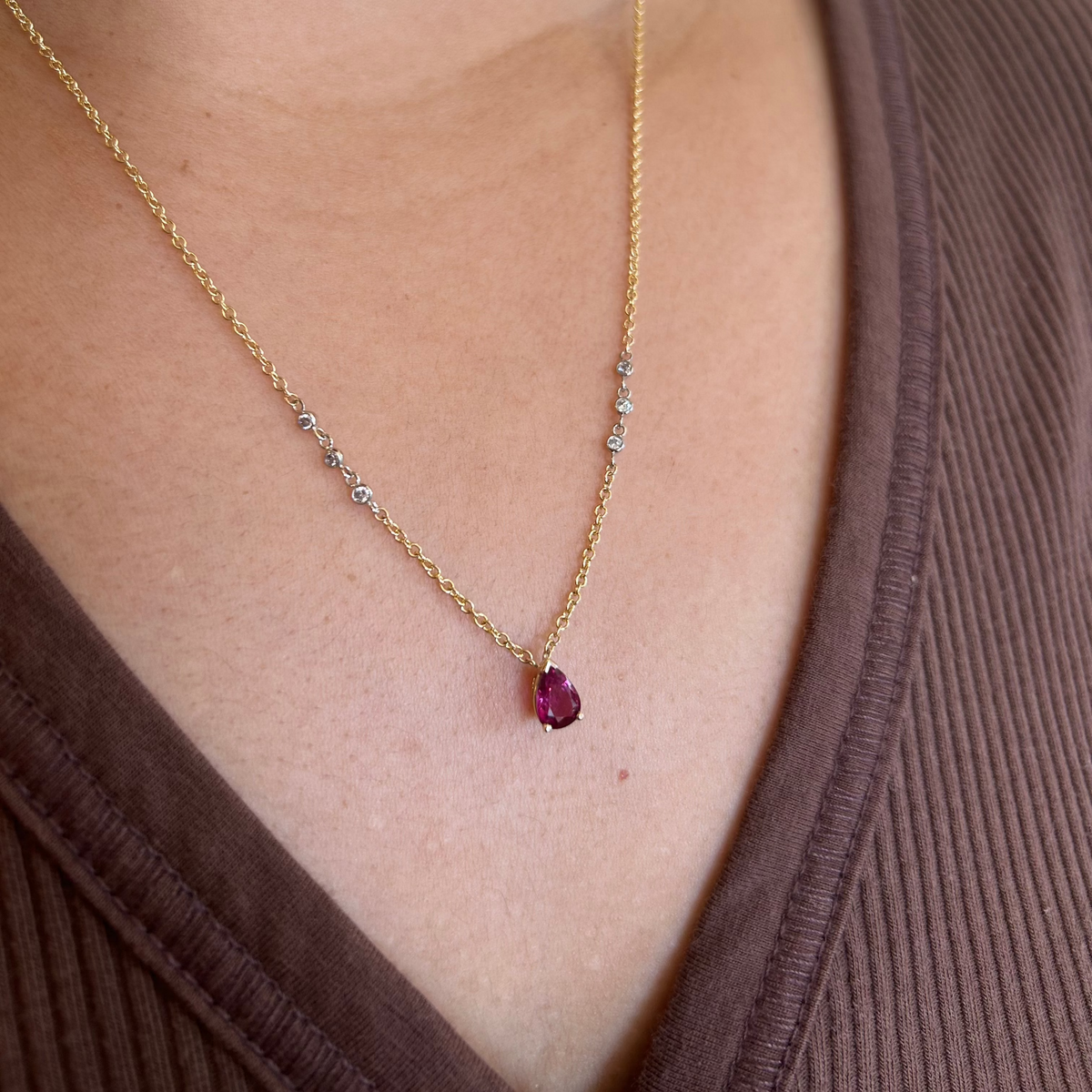 Ruby and Diamond Necklace