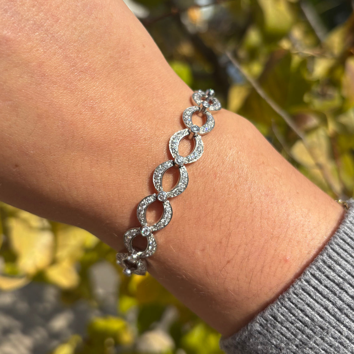 Open Link Diamond Bracelet