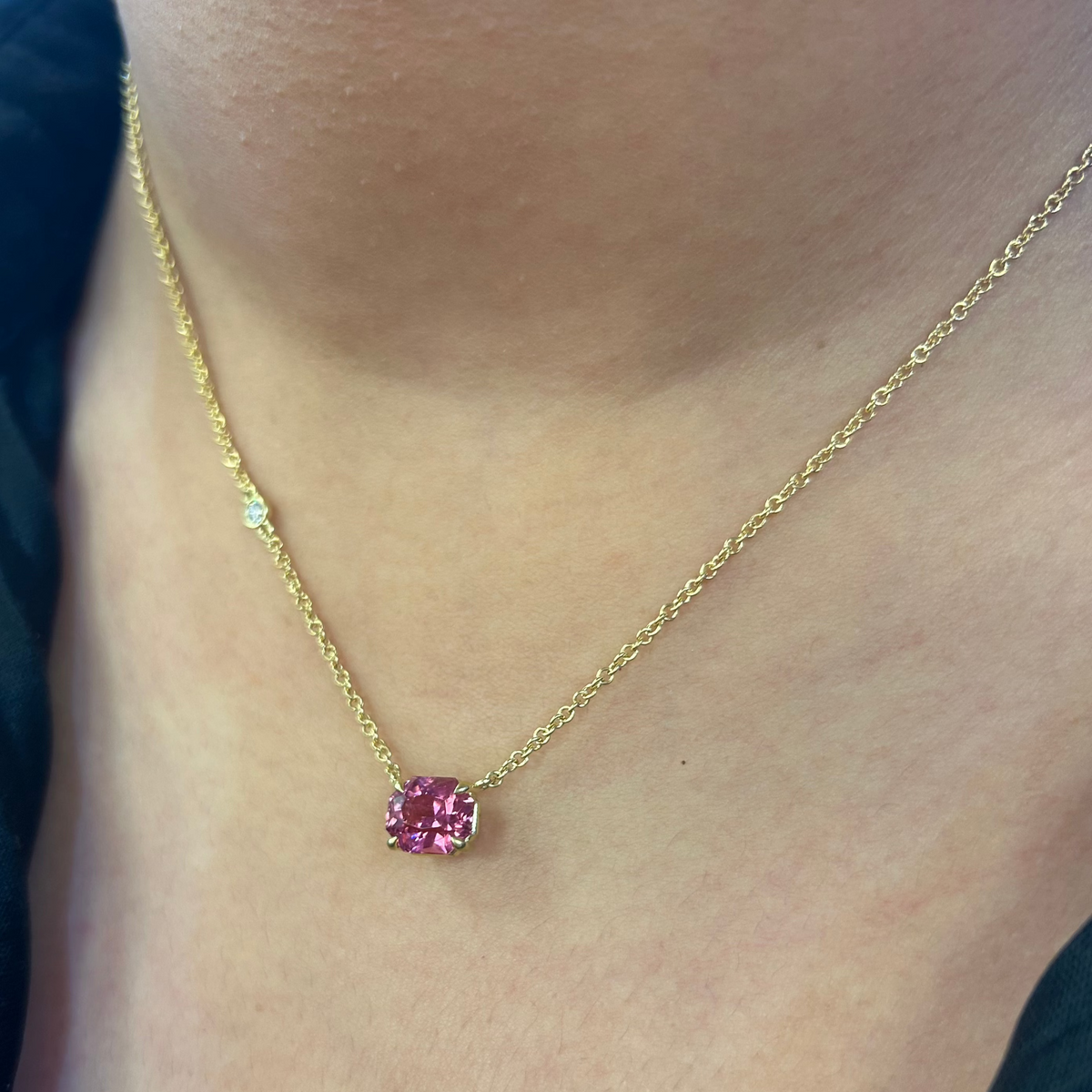 Pink Tourmaline Necklace