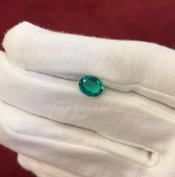 1.69 Carat Oval Emerald