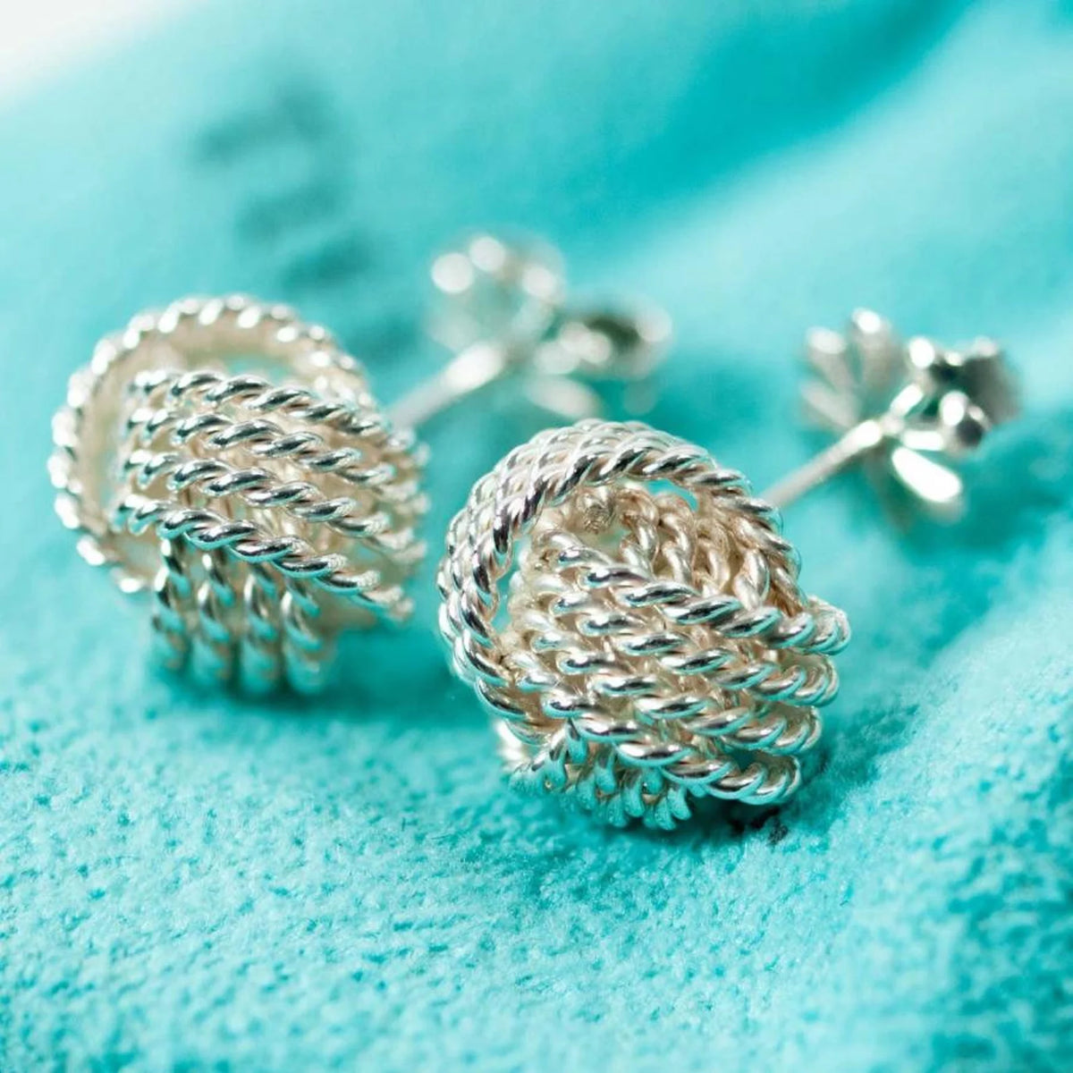 Tiffany & Co. Somerset Mesh Love Knot Studs