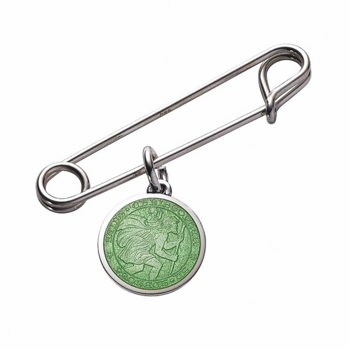 Sterling Diaper Pin with Charm