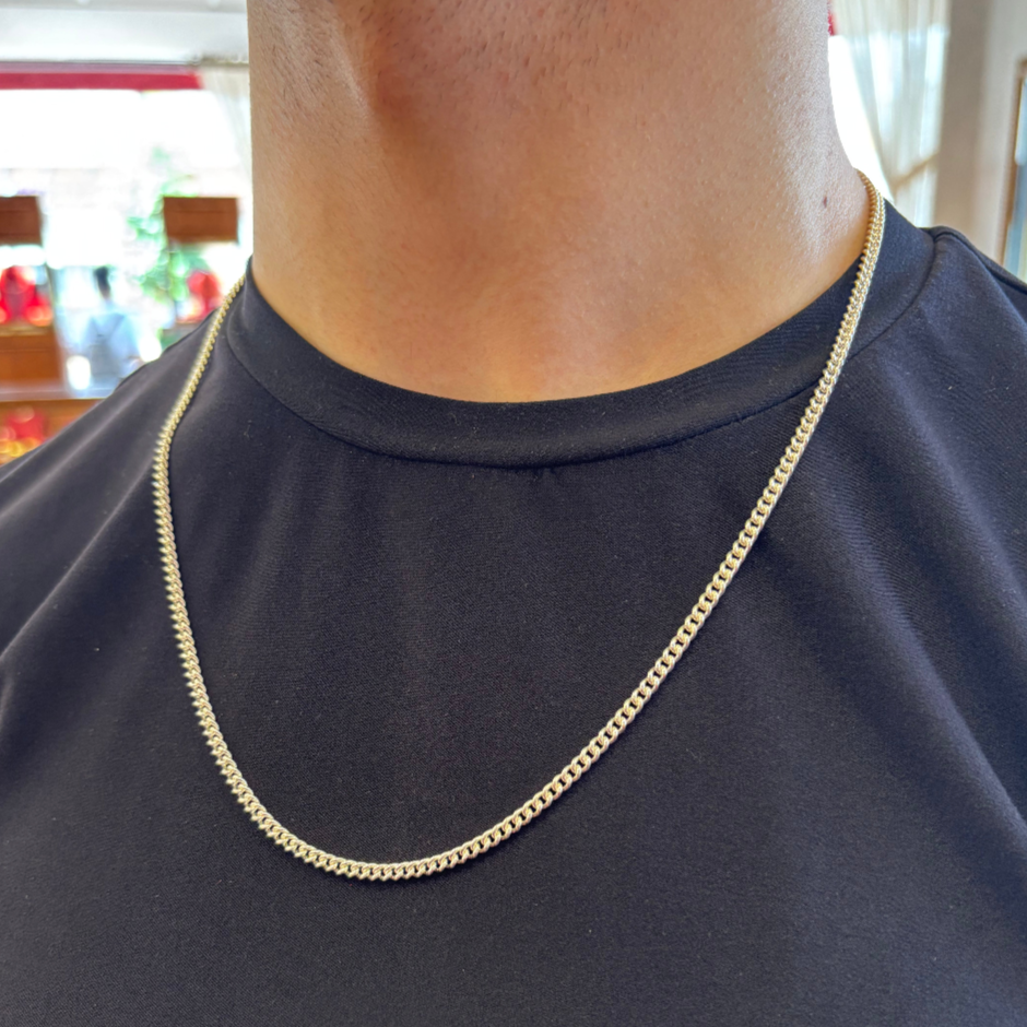 3.5mm Solid Silver Curb Chain