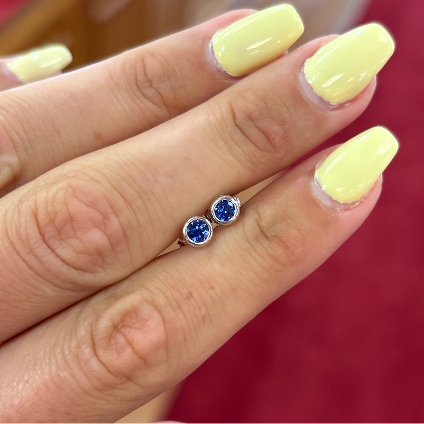 Sapphire Bezel Set Studs