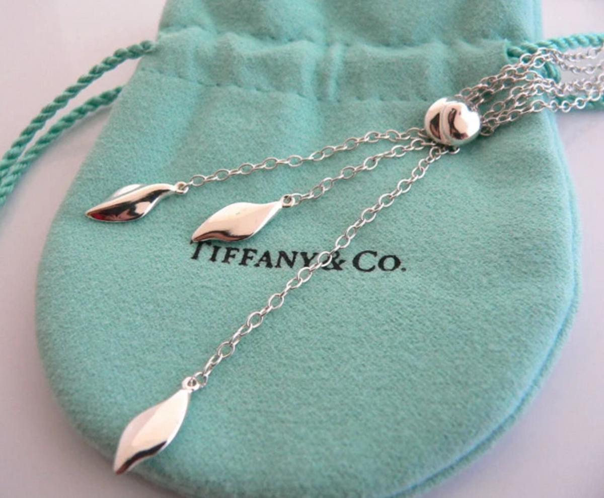 Tiffany & Co. Triple Lariat Leaf Necklace