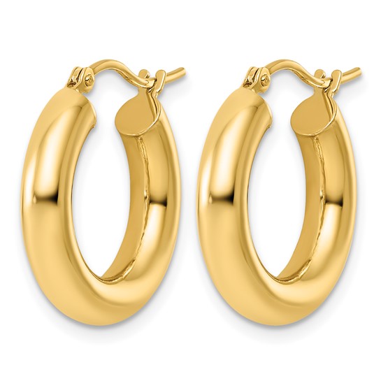 Classic Gold Tube Hoops (4 x 20mm)