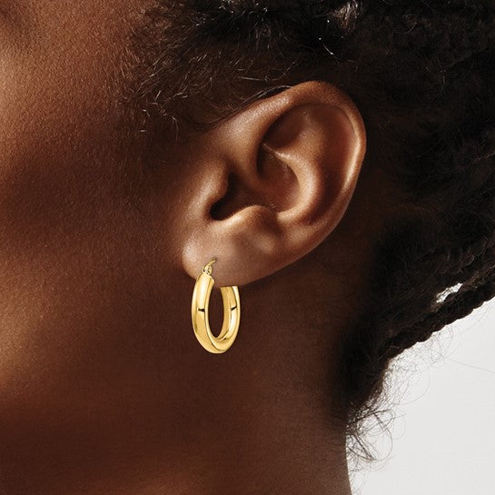 Classic Gold Tube Hoops (4 x 20mm)