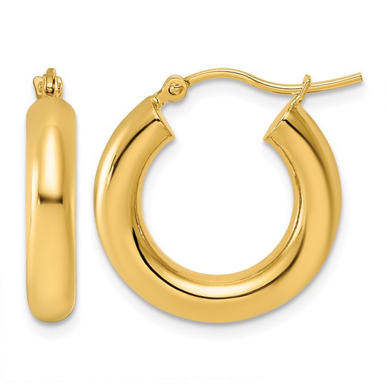 Classic Gold Tube Hoops (4 x 20mm)