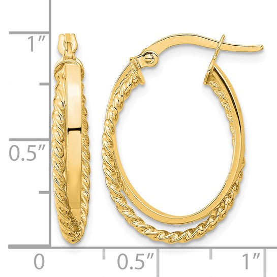 Polish and Textured Oval Hoops