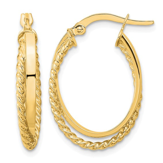 Polish and Textured Oval Hoops
