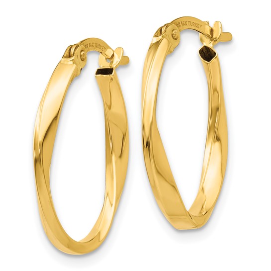 Gold Twisted Hoops
