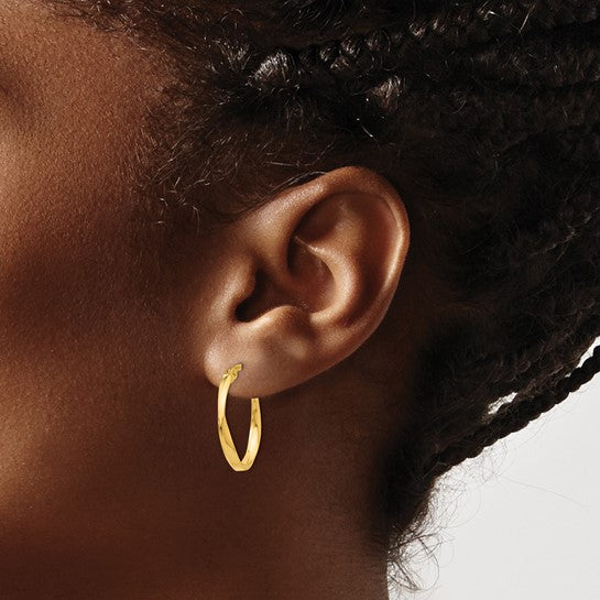 Gold Twisted Hoops