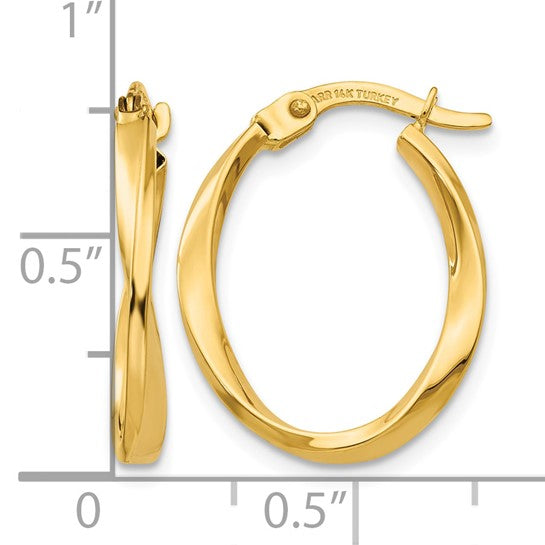 Gold Twisted Hoops