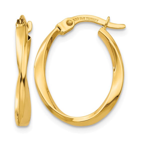 Gold Twisted Hoops