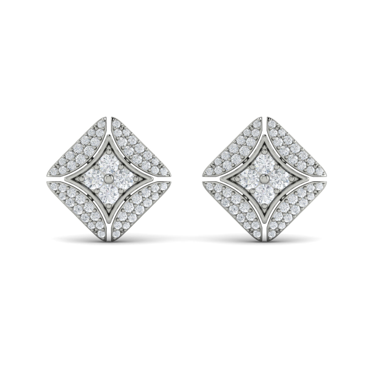 Yellow Gold Diamond Earrings