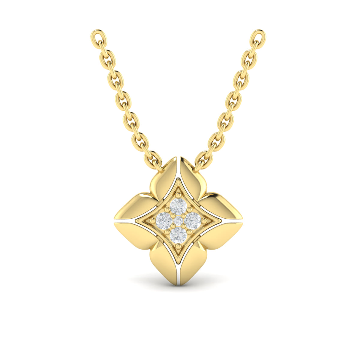 Yellow Gold Diamond Necklace