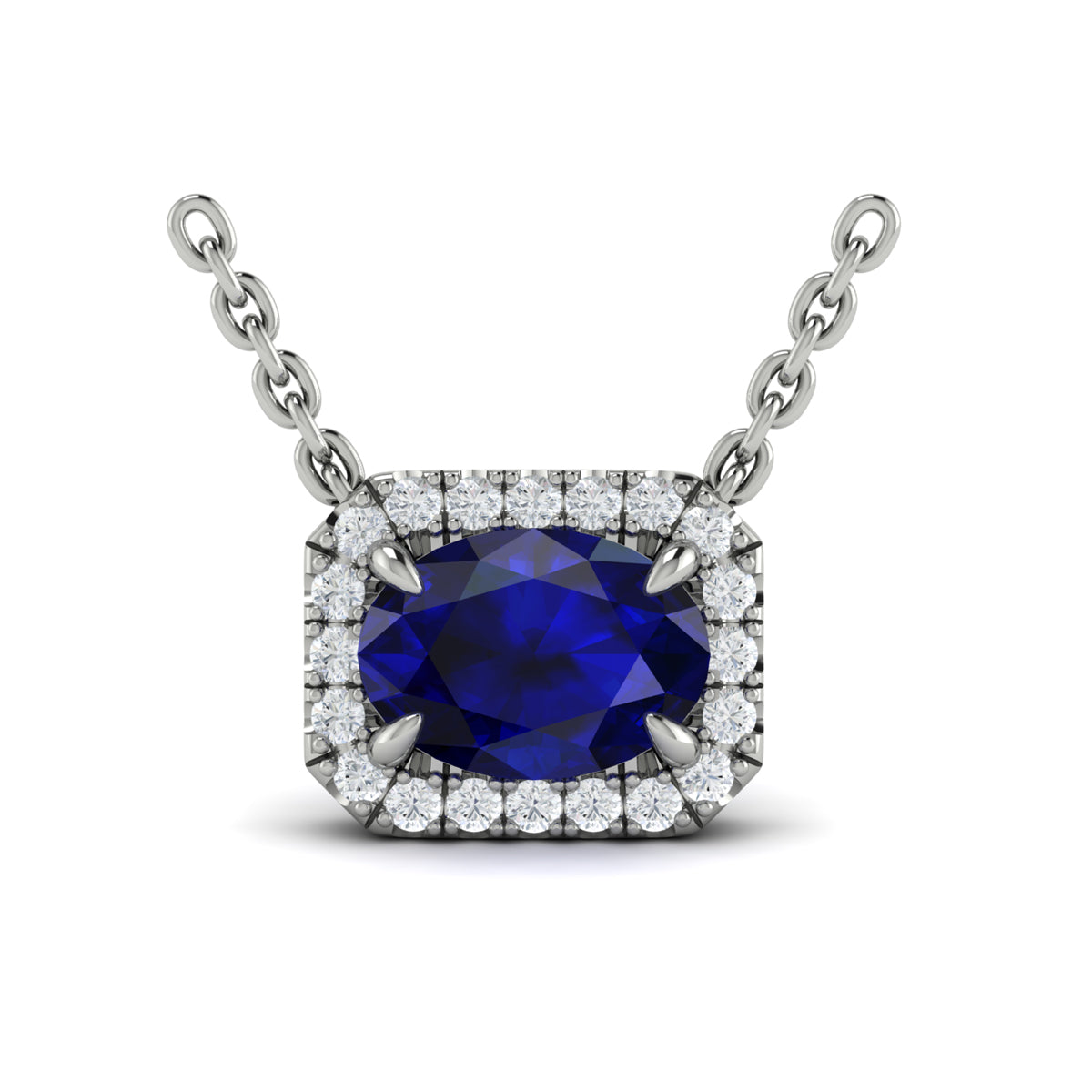 Sapphire and Diamond Necklace