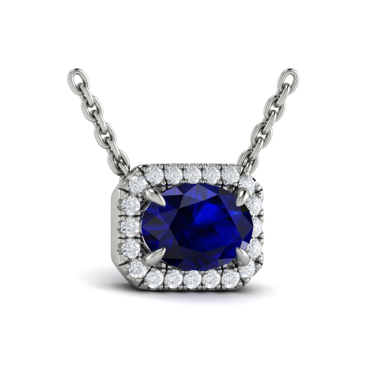 Sapphire and Diamond Necklace