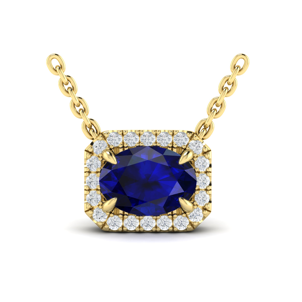 Sapphire and Diamond Necklace