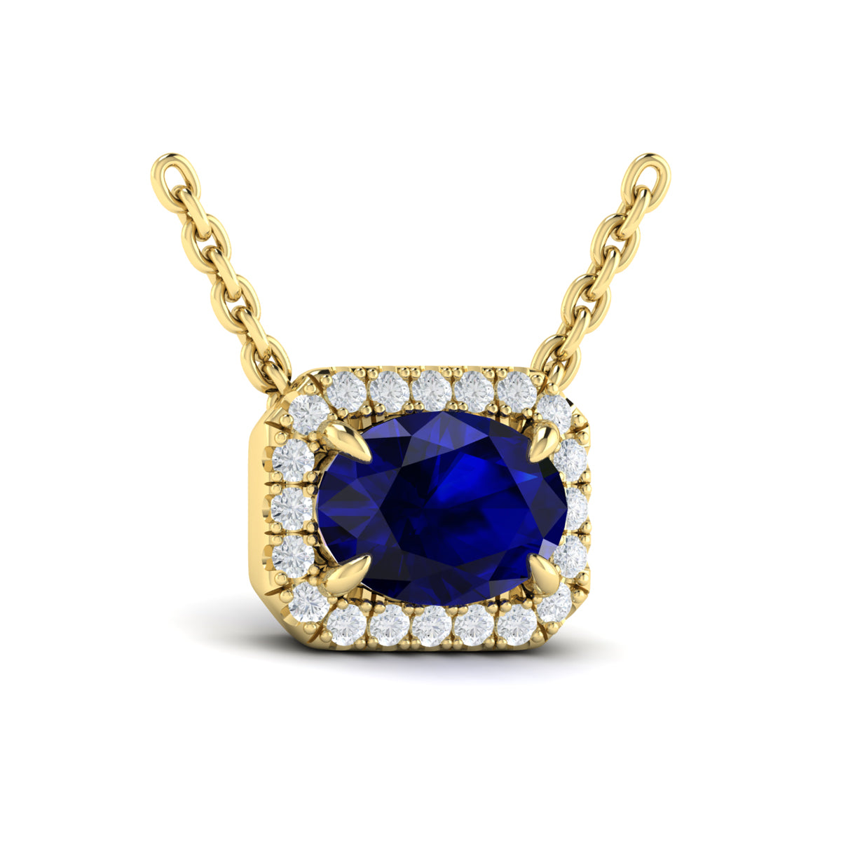 Sapphire and Diamond Necklace