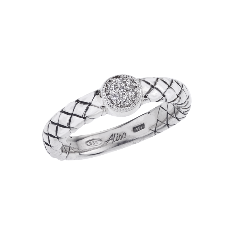 Silver Ring with Diamonds