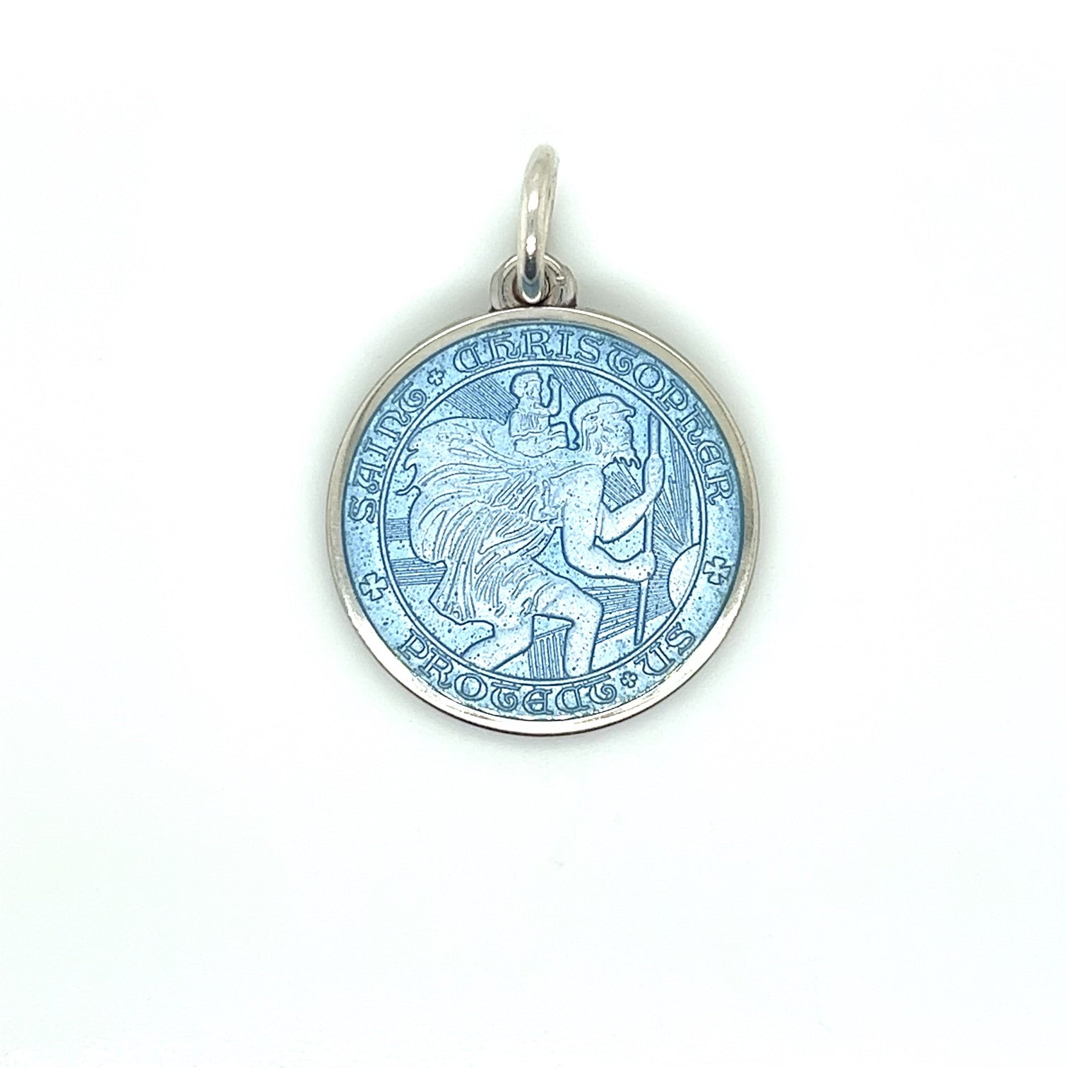 Sterling Silver 25.25 mm St. Christopher Medal Necklace | Stuller