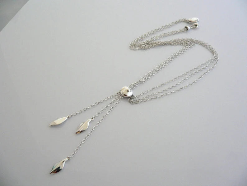 Tiffany & Co. Triple Lariat Leaf Necklace