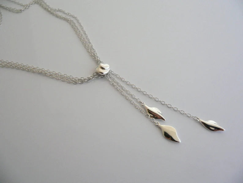 Tiffany & Co. Triple Lariat Leaf Necklace