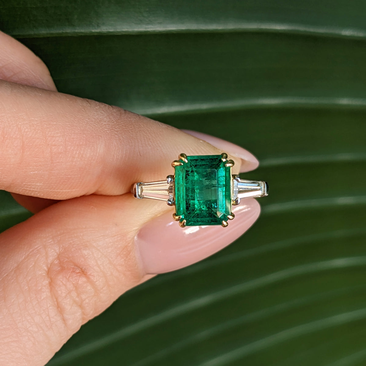 Emerald and Diamond Ring