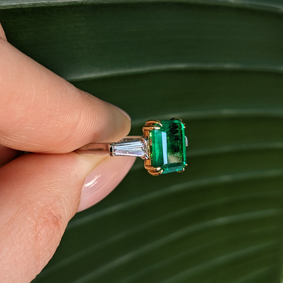 Emerald and Diamond Ring