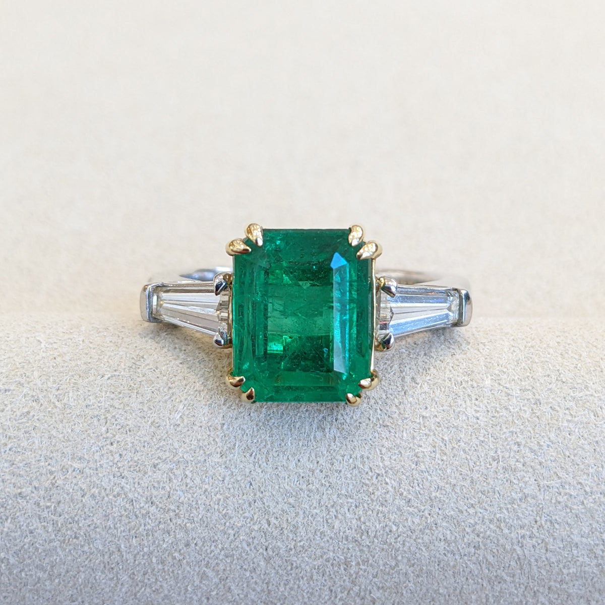 Emerald and Diamond Ring