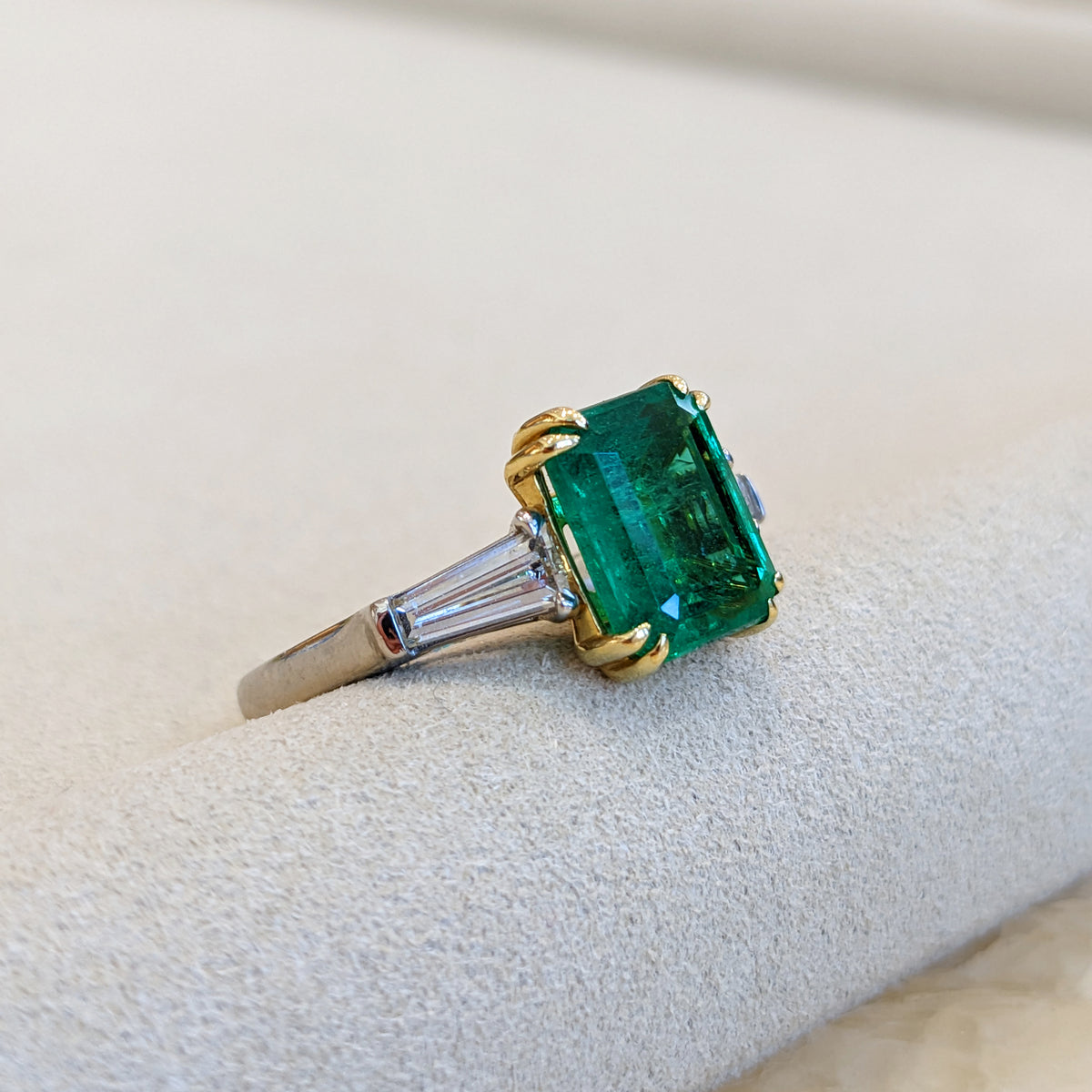 Emerald and Diamond Ring
