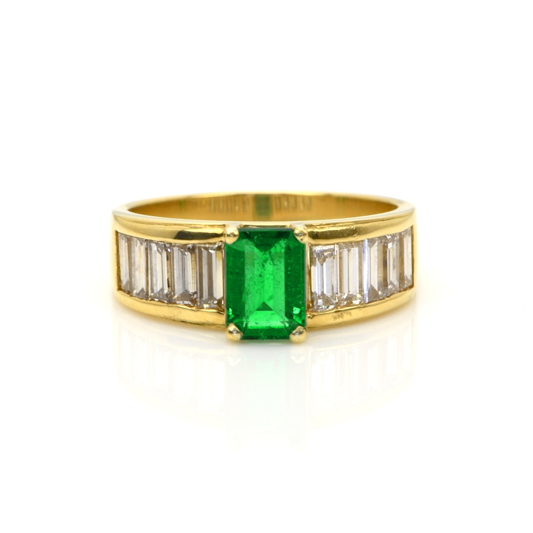 Emerald and Diamond Ring